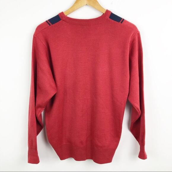 VTG Gabicci Italian Knit Wool Blend Eclectic Grandpa Pullover Sweater Sz Medium - Picture 13 of 16